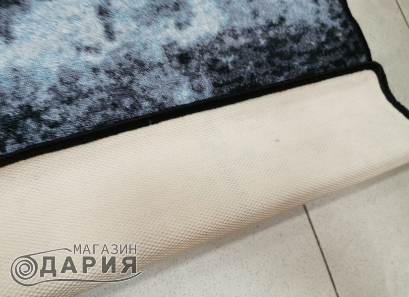 Мокетен килим 112 сив/тюркоаз